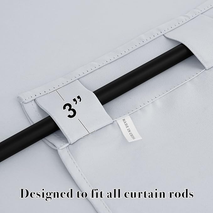 RYB HOME Room Darkening Kitchen Curtains 2 Panels Set, Thermal Insulated Small - Image 6