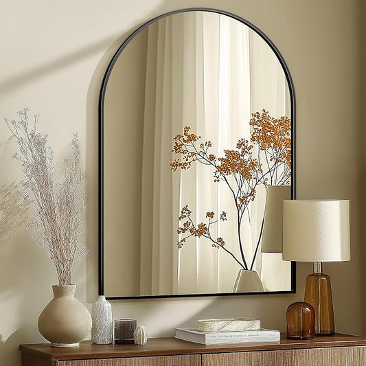 Arched Bathroom Mirror for Wall, HD Glass Over Sink for Bathroom by TRAHOME