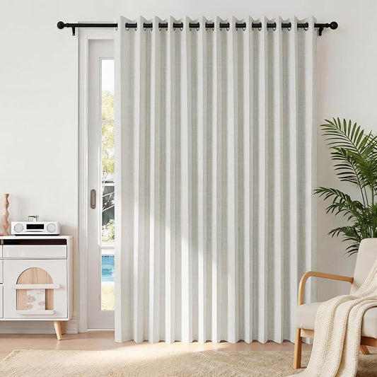 RYB HOME Accordion Style Room Divider Curtain-100% Blackout Folding Accordion by RYBHOME