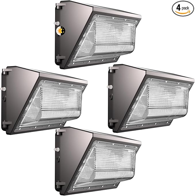 Lightdot 4Pack 250W LED Wall Pack Lights, 100-277v Dusk to Dawn by LightdotLighting