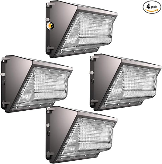 Lightdot 4Pack 250W LED Wall Pack Lights, 100-277v Dusk to Dawn by LightdotLighting