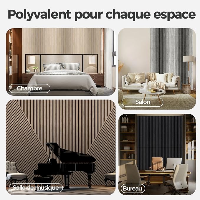 AKUMAX 2 Pack Acoustic Panels, Wood Slat - Image 7