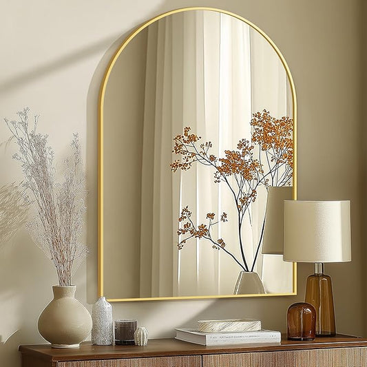 Arched Bathroom Mirror for Wall, HD Glass Over Sink for Bathroom by TRAHOME