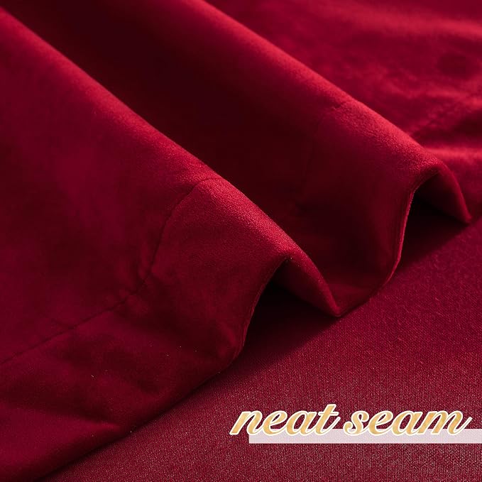 NICETOWN Christmas Red Velvet Curtains and Drapes - Image 5