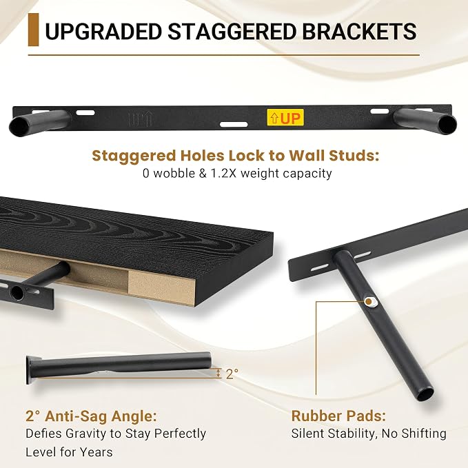 Vivelove 12" Deep Floating Shelves - Image 5