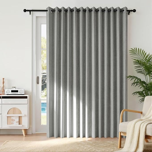 RYB HOME Accordion Style Room Divider Curtain-100% Blackout Folding Accordion by RYBHOME