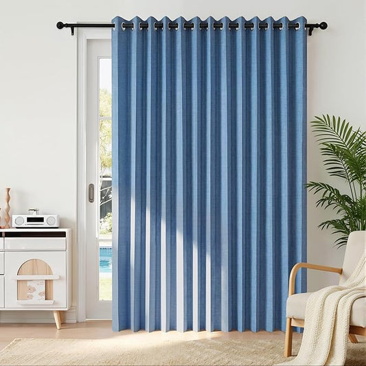 RYB HOME Accordion Style Room Divider Curtain-100% Blackout Folding Accordion by RYBHOME