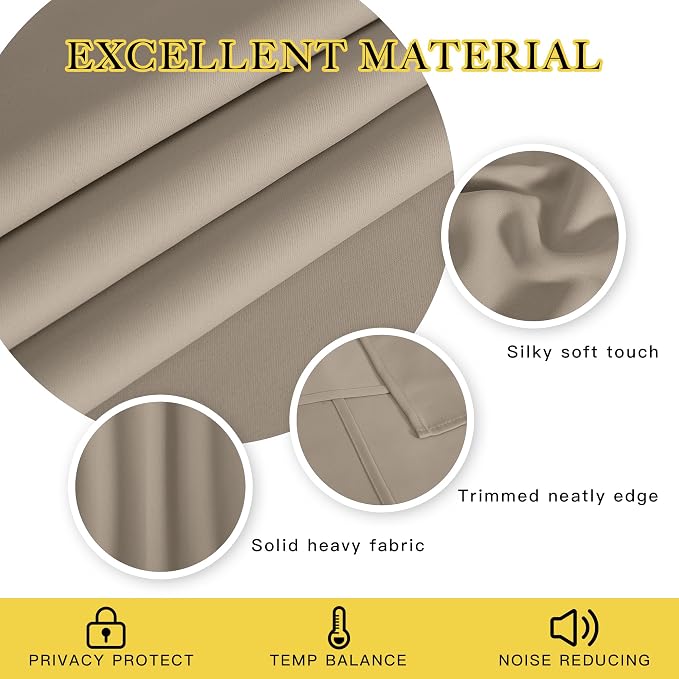 NICETOWN Blackout Doorway Curtain Drape 78 inch Long - Image 2