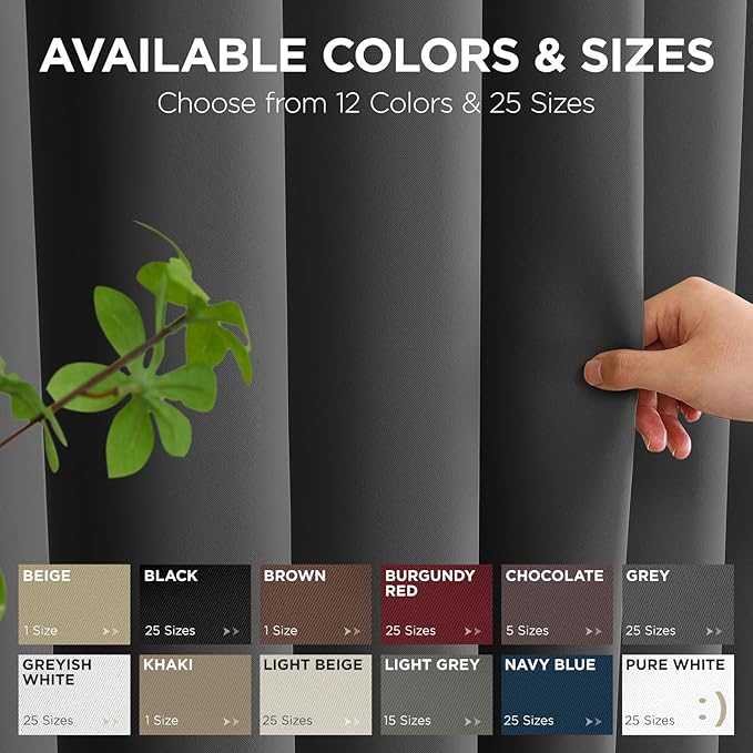 Joydeco Blackout Door Curtain for Doorway Privacy 72 Inches Long, Grommet Closet Curtain for Open Closet, Room Divider for Bedroom Living Room (Grey, 52Wx72L, 1 Panel)