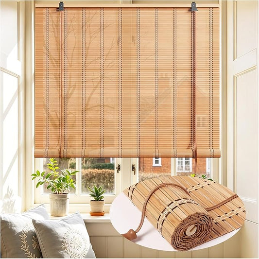 Bamboo Blinds 40x72 inch Bamboo Roman Shades by Unknown