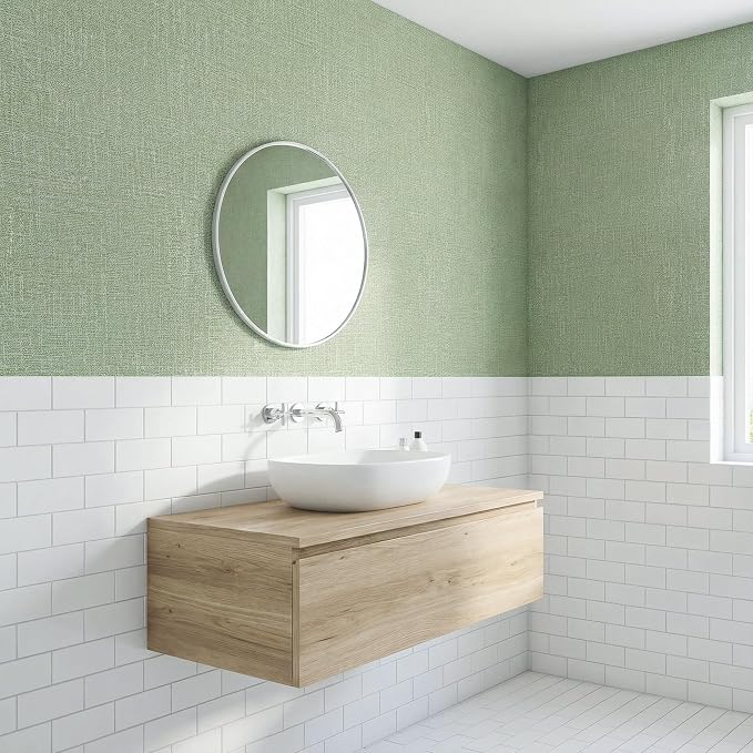 WADILE Grasscloth Peel and Stick Wallpaper 23.6in x 236in, Textured Contact - Image 6