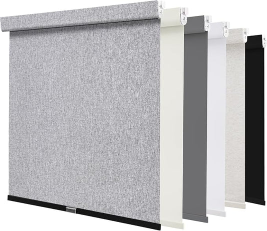 AOSKY No Drill Cordless Blackout Roller Shades by AOSKY