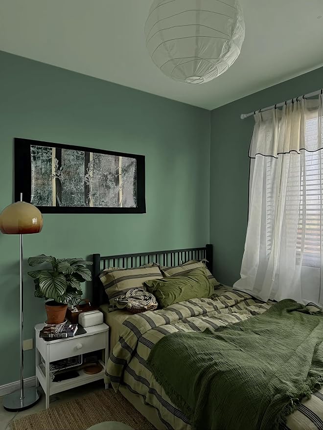 Dimoon 118''x17.7'' Green Peel and Stick Wallpaper Contact Paper Modern Self - Image 7