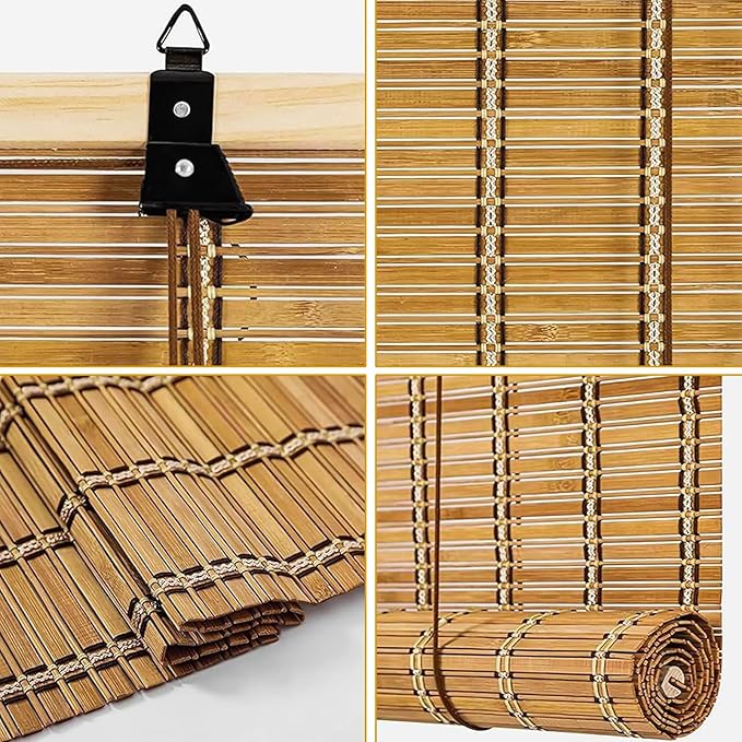 48x72 Inch Bamboo Blinds for Interior Windows, UV Protection Roman Bamboo - Image 6