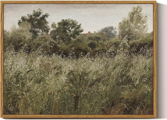 InSimSea Framed Canvas Wall Art Decor, Vintage Natue Landscape Art, Country by InSimSeaArt