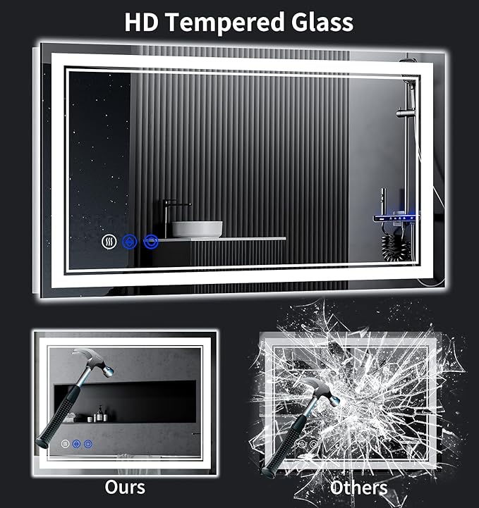 48"x32" LED Bathroom Mirror - Image 7