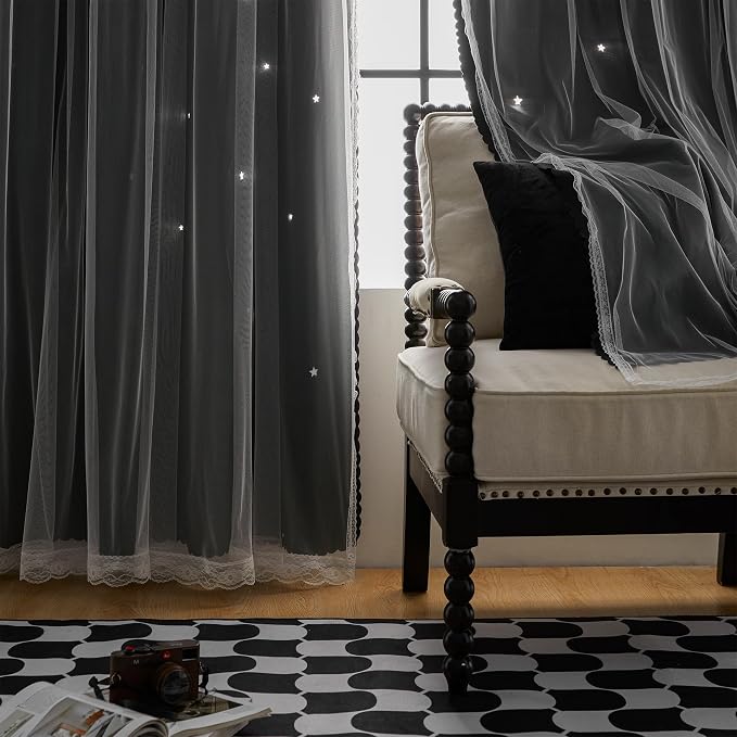 XiDi Blackout Curtains for Bedroom, Bedroom Drapes for Kids, Unicorn Curtains - Image 7