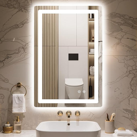 Delma LED Bathroom Mirror with Lights, 30x20 Vanity Mirror by Delma