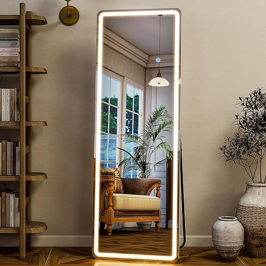 GLSLAND LED Full Length Mirror by GLSLAND