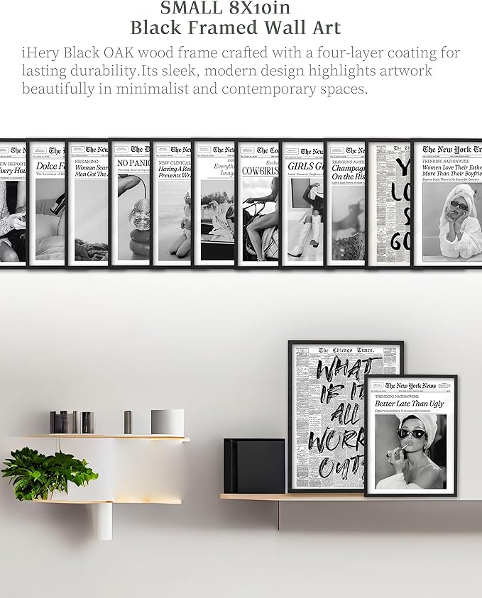 iHery Small Premium Natural Black OAK Wood 8x10in Everything You Can Imagine Is - Image 4