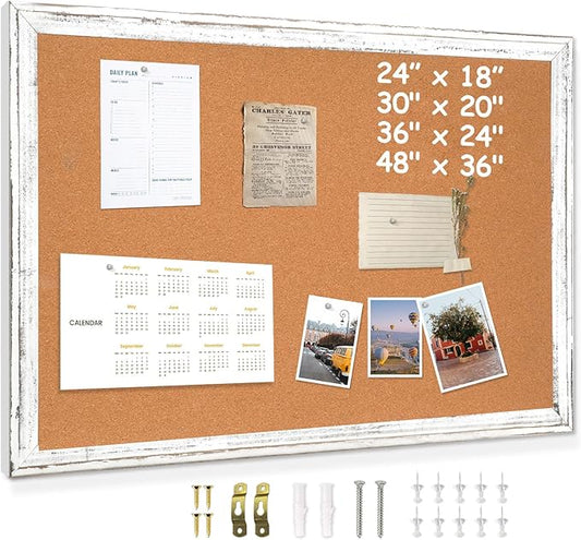 DOLLAR BOSS White Cork Board for Wall by DOLLARBOSS