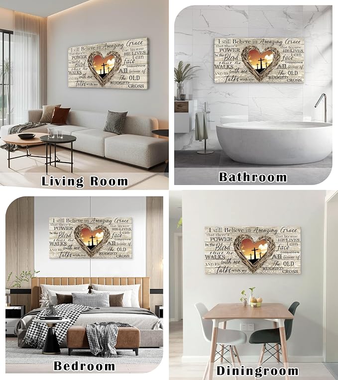 Cao Gen Decor Art A63562 Amazing Grace Wall Art Decor Canvas Print Picture - Image 3
