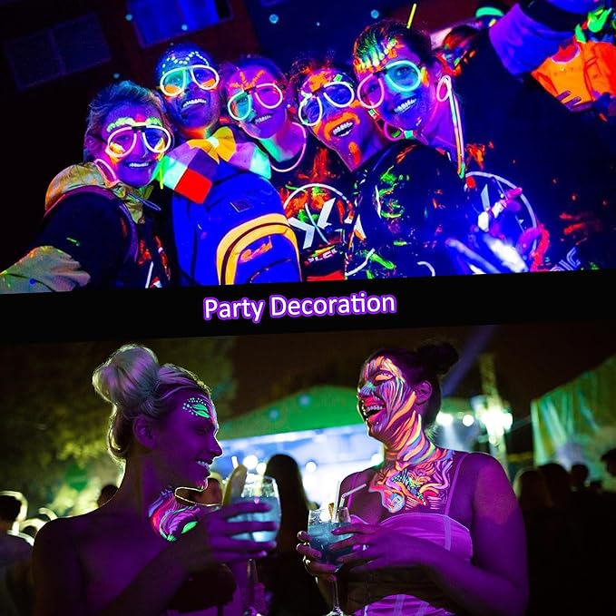 Halloween Outdoor Blacklight Spotlight,12W Outdoor Black Lights for Glow Party,Purple LED Landscape Lighting for Yard Garden Poster Bar Decoration,4Pack