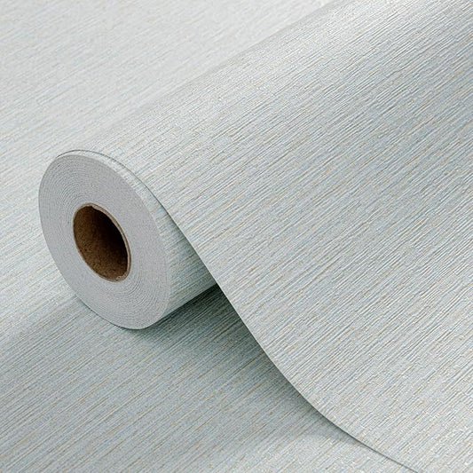 Grasscloth Peel and Stick Wallpaper 20.8"x394" Blue Thick Fabric Textured Linen by HyunHome