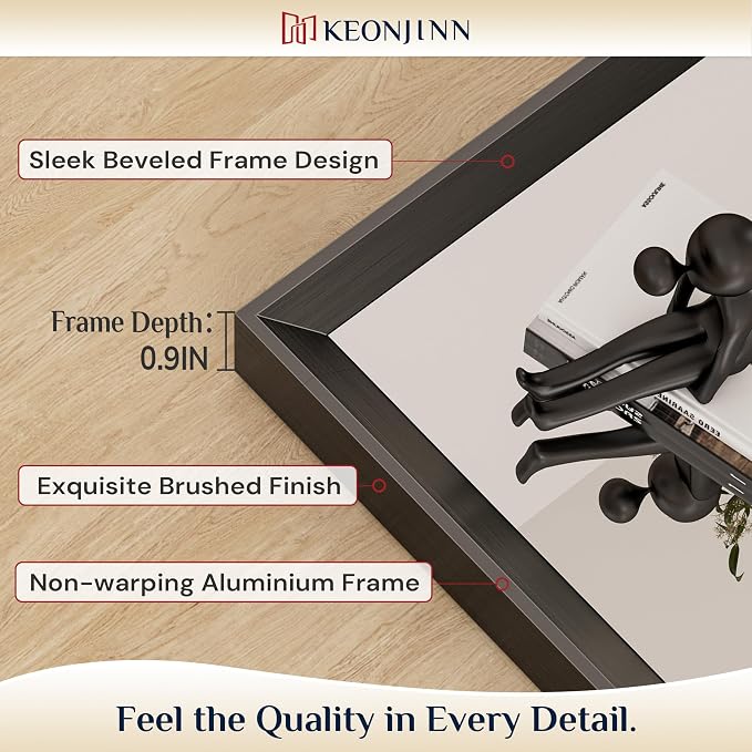 Keonjinn 48 x 36 Inch Black Bathroom Mirrors - Image 2