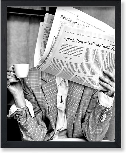 Poster Master Woman Reading Newspaper by PosterMaster