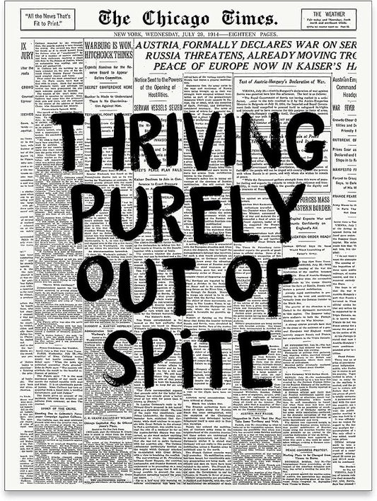 noxozoqm Black And White Newspaper Poster Fashion Fun Motivational Quote Wall by Unknown