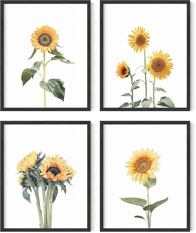 HAUS AND HUES Sunflower Wall Decor and Sunflower Posters by HausandHuesArtPrints