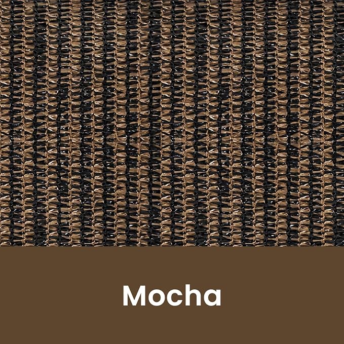 7'W x 8'H Mocha Patio Shades Roll up Outdoor Roller Shade Crank Wand Blind - Image 9