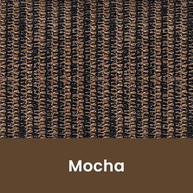 7'W x 6'H Mocha Patio Shades Roll up Outdoor Roller Shade Crank Wand Blind - Image 9