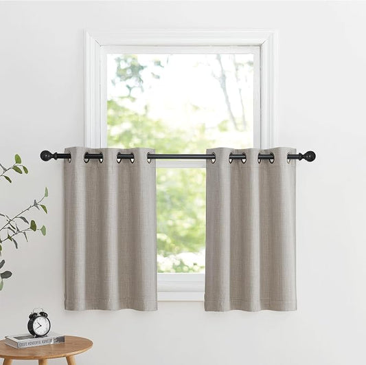 NICETOWN Valances for Bedroom, Farmhouse Windows Blackout Thermal Insulated by NICETOWN