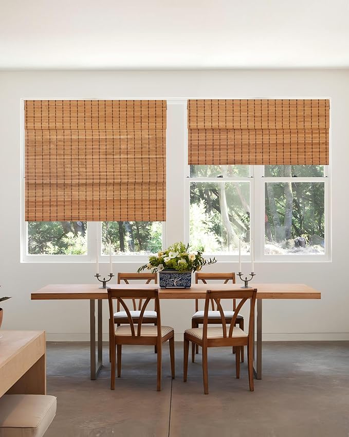 32''W X 72''H Cordless Bamboo Roman Shades - Image 7