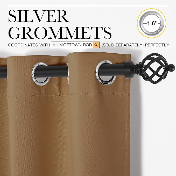 NICETOWN Closet Curtain for Bedroom Door, Faux Folding Accordion Doors - Image 3
