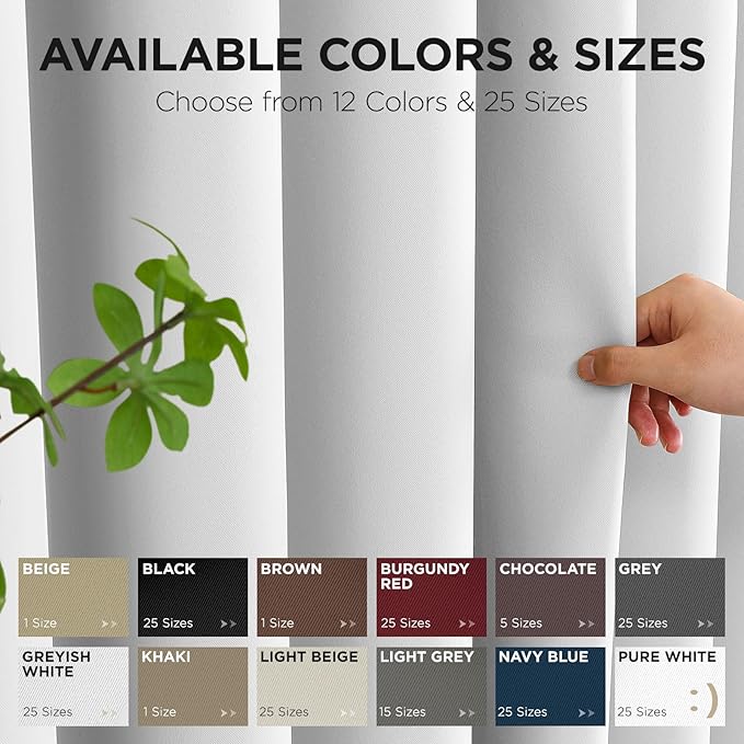 Joydeco Blackout Patio Sliding Door Curtains 84 Inches Long, Grommet Privacy Room Divider Curtains, Extra Wide Thermal Blackout Drapes for Bedroom Living Room (Greyish White, 70Wx84L, 1 Panel)