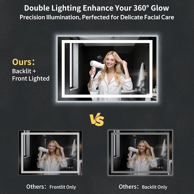 48"x30" LED Bathroom Mirror - Image 4