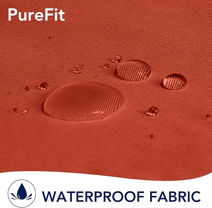 PureFit Outdoor Curtains for Patio Waterproof Weatherproof, UV Resistant Outside Curtains for Gazebo, Front Porch, Pergola, Sun Blocking Privacy Curtain, 100W x 95L inch, 1 Panel, Red Clay