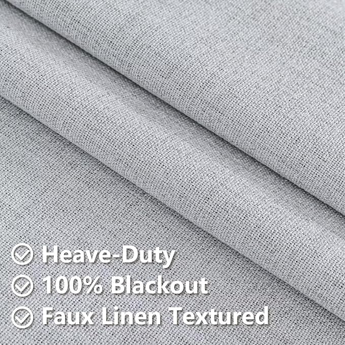 Blackout Curtains Customsize for Bedroom, 100% Black Out Curtains 1 Panel - Image 3