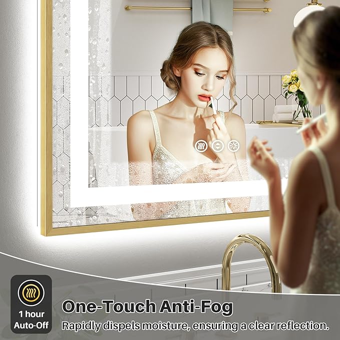 66x36 Inch LED Bathroom Mirror - Image 4