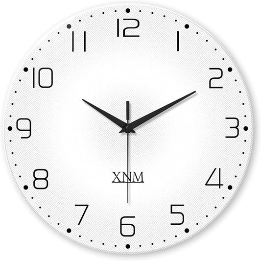 XNM Big Minimalist Glass Wall Clocks Battery Operated 16 Inch White Modren Wall by XNMwallclock
