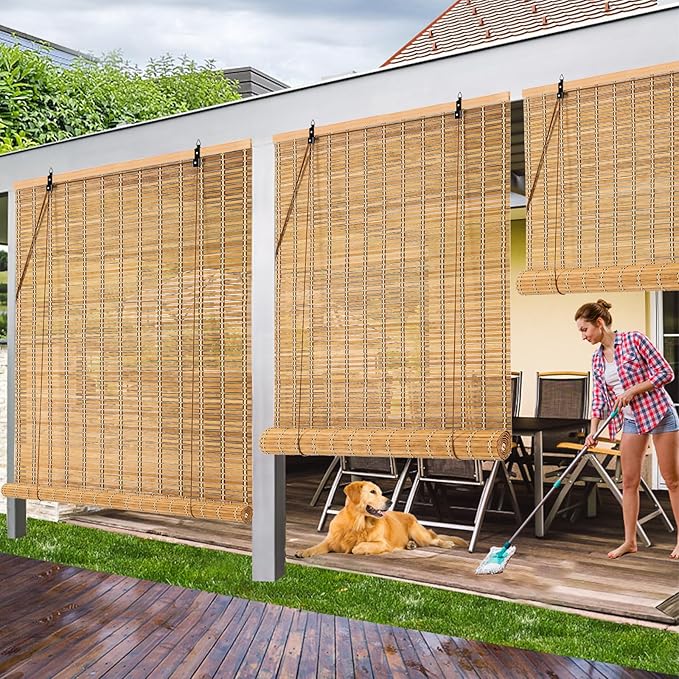 32x48 Inch Bamboo Blinds for Interior Windows, Light-Filtering & Privacy - Image 2