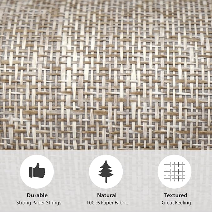 Ansehan Wallcovering W707 Terraces Collection 36" W x 8 Yard L, Natural Paper - Image 5