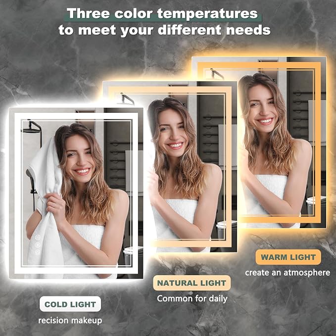 30x30 Inch LED Bathroom Mirror - Image 3