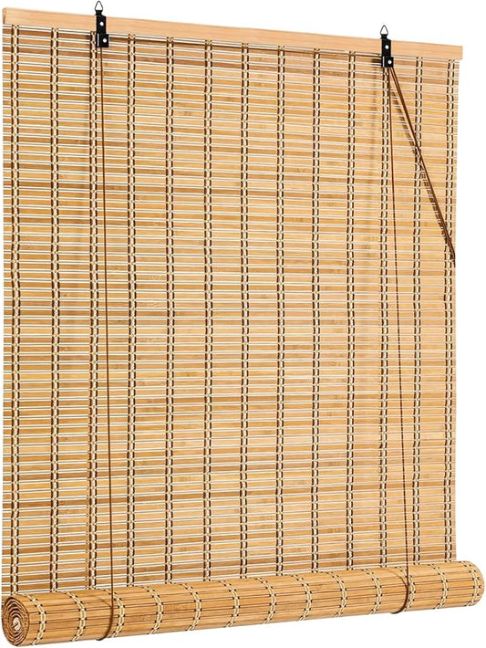 48x72 Inch Bamboo Blinds for Interior Windows, UV Protection Roman Bamboo by IMSGVIFO
