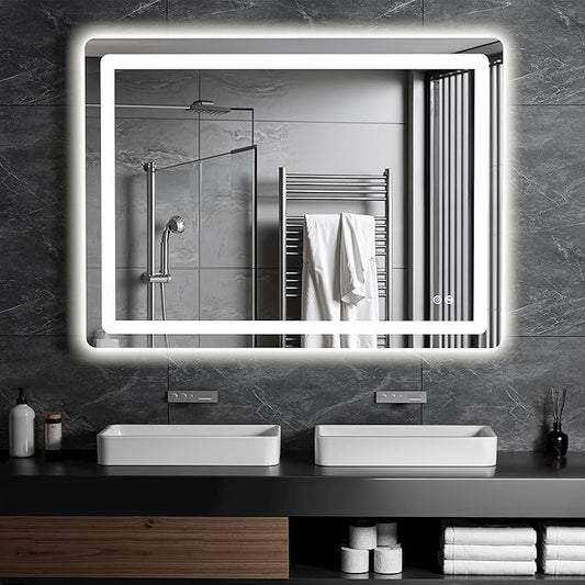 Led Mirror for Bathroom, 30x40 Bathroom Vanity Mirror for Wall by TRAHOME