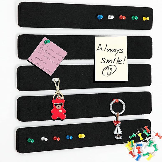 5 Pack Felt Pin Board Bar Strips Bulletin Board by SayHellotoGoodLife