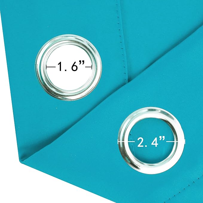 LEMOMO Teal/Turquoise Kids Blackout Curtains - Image 6